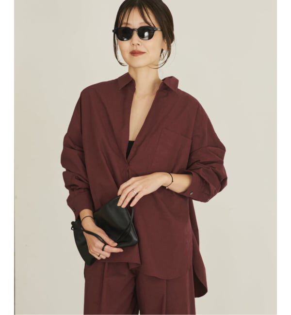 Plage「《予約》relaxy slit シャツ」|シャツ・ブラウス|