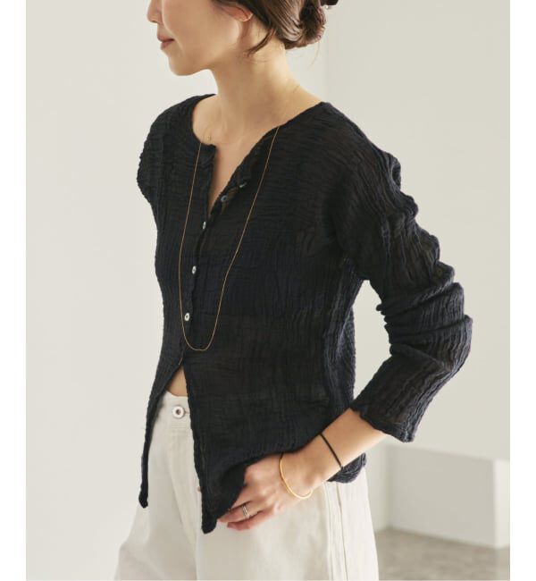 Plage「《予約》LES ATELIERS FRANCAIS DE CONFECTION 別注 OPEN BTN 2WAY ブラウス」|シャツ・ブラウス|