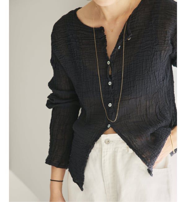 Plage「《予約》LES ATELIERS FRANCAIS DE CONFECTION 別注 OPEN BTN 2WAY ブラウス」|シャツ・ブラウス|