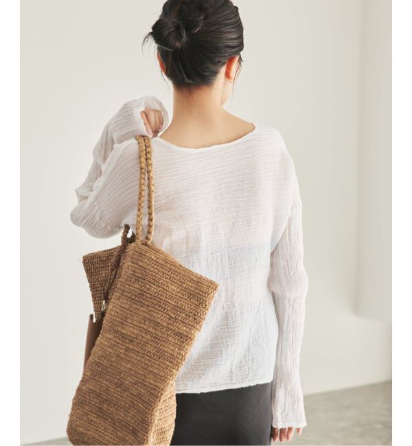 Plage「《予約》LES ATELIERS FRANCAIS DE CONFECTION 別注 OPEN BTN 2WAY ブラウス」|シャツ・ブラウス|