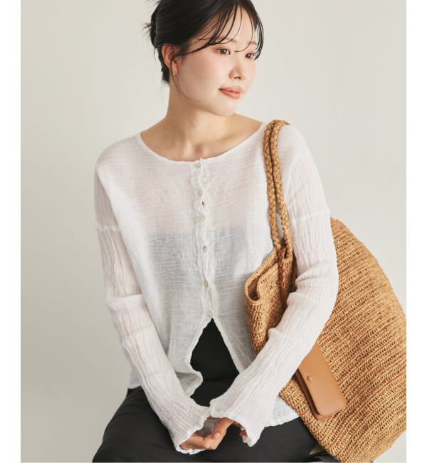 Plage「《予約》LES ATELIERS FRANCAIS DE CONFECTION 別注 OPEN BTN 2WAY ブラウス」|シャツ・ブラウス|