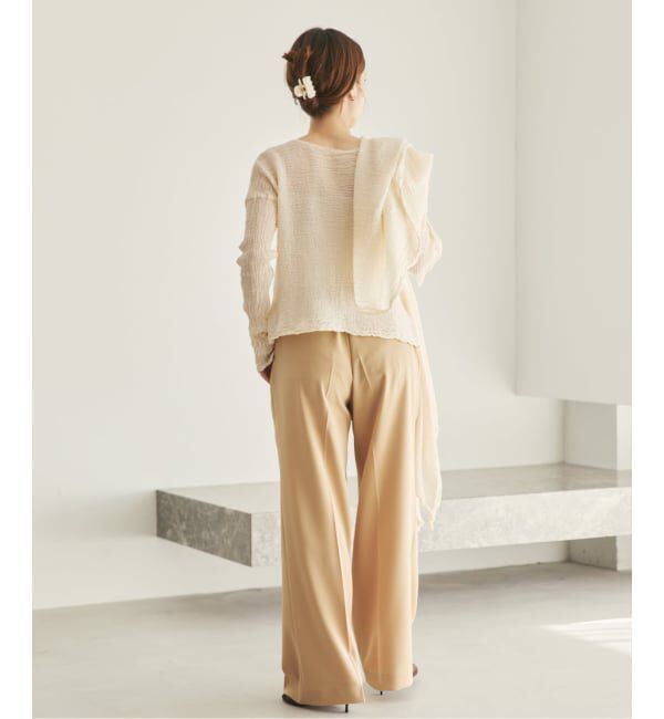 Plage「《予約》LES ATELIERS FRANCAIS DE CONFECTION 別注 OPEN BTN 2WAY ブラウス」|シャツ・ブラウス|