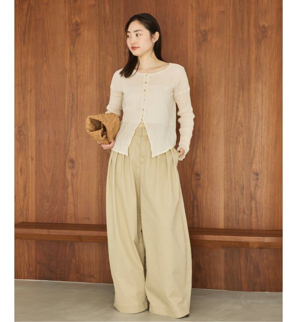 Plage「《予約》LES ATELIERS FRANCAIS DE CONFECTION 別注 OPEN BTN 2WAY ブラウス」|シャツ・ブラウス|