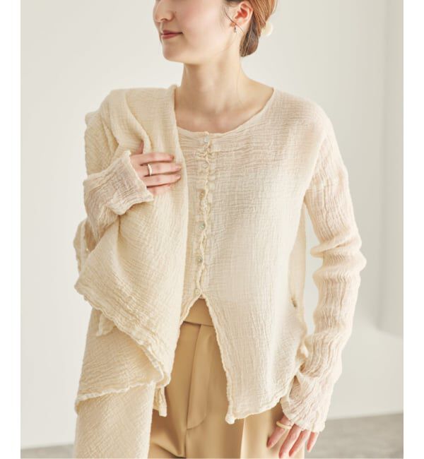 Plage「《予約》LES ATELIERS FRANCAIS DE CONFECTION 別注 OPEN BTN 2WAY ブラウス」|シャツ・ブラウス|