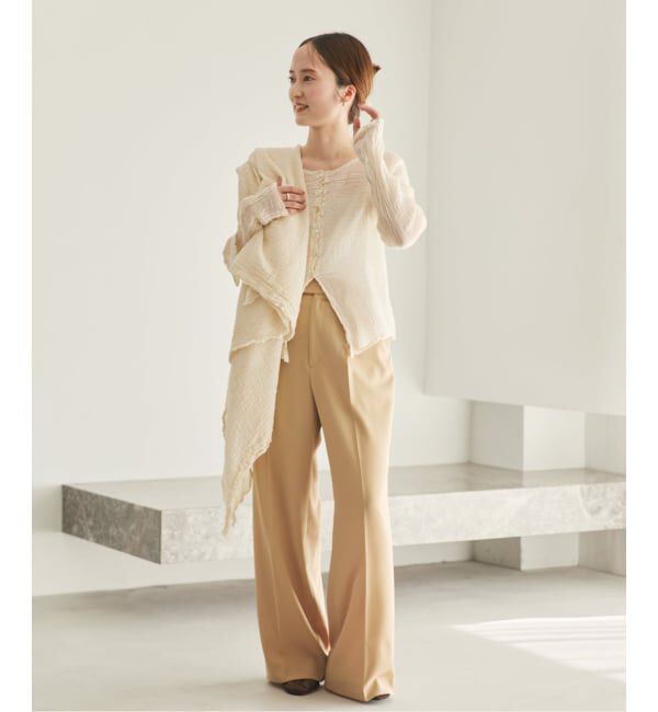 Plage「《予約》LES ATELIERS FRANCAIS DE CONFECTION 別注 OPEN BTN 2WAY ブラウス」|シャツ・ブラウス|