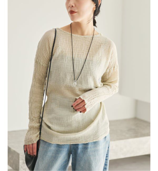 Plage「《WEB限定追加予約》LES ATELIERS FRANCAIS DE CONFECTION 別注 T-ブラウス」|シャツ・ブラウス|ベージュ B