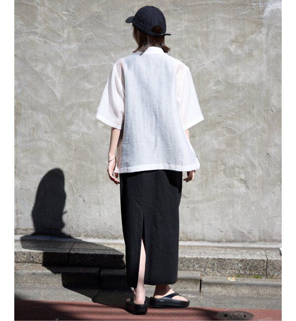 SLOBE IENA「リネンレーヨンノースリーブナローワンピース」|ワンピース|