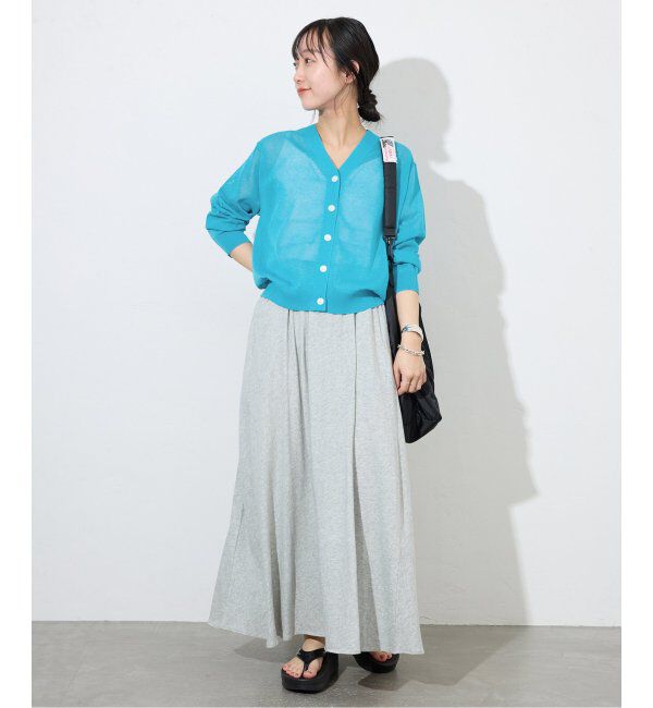 SLOBE IENA「《追加2》リネン混シアーカーディガン」|カーディガン|