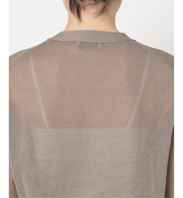 SLOBE IENA「《追加2》リネン混シアーカーディガン」|カーディガン|