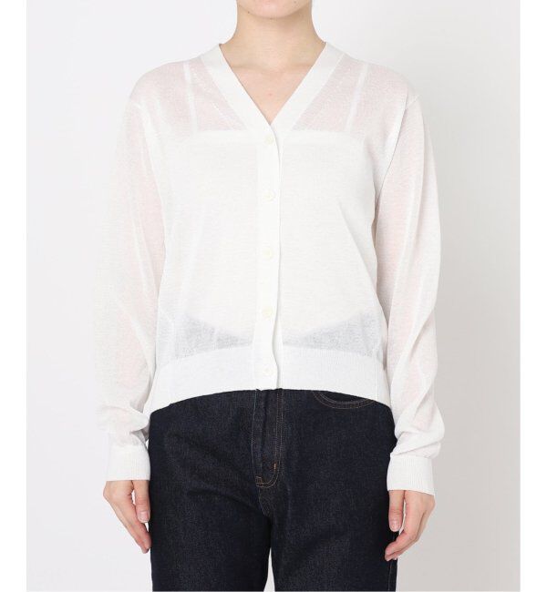 SLOBE IENA「《追加2》リネン混シアーカーディガン」|カーディガン|