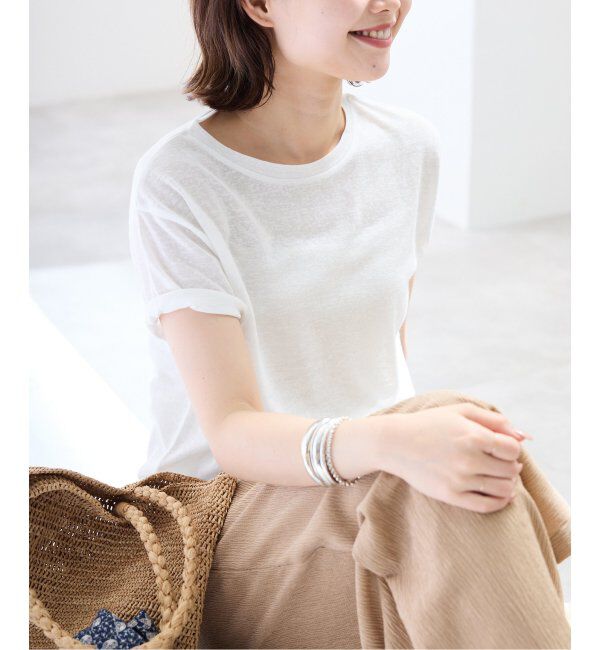 SLOBE IENA「《追加2》スラブ5分袖TEE」|Tシャツ・カットソー|