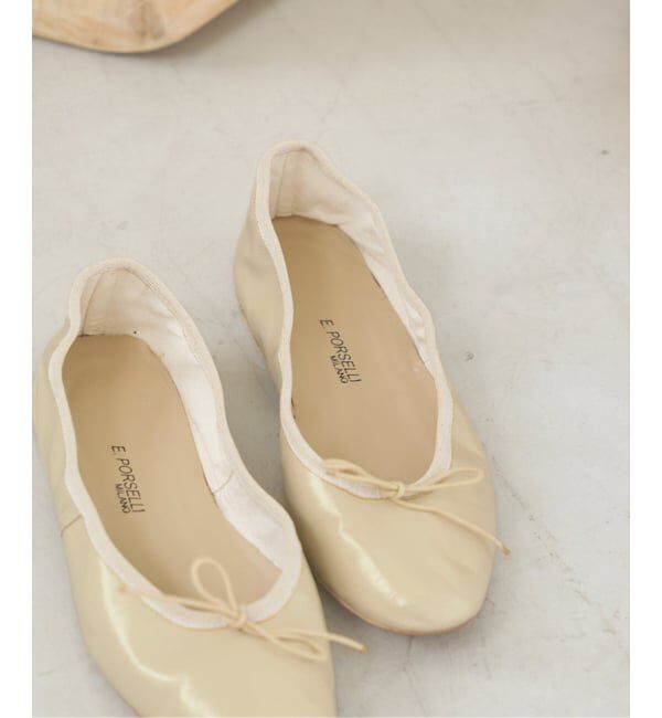 IENA「PORSELLI/ポルセリ 別注 SOLID BALLET バレエシューズ」|バレエシューズ|