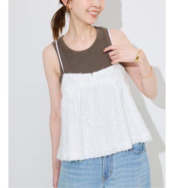 SLOBE IENA「シアーリボンキャミソール」|シャツ・ブラウス|