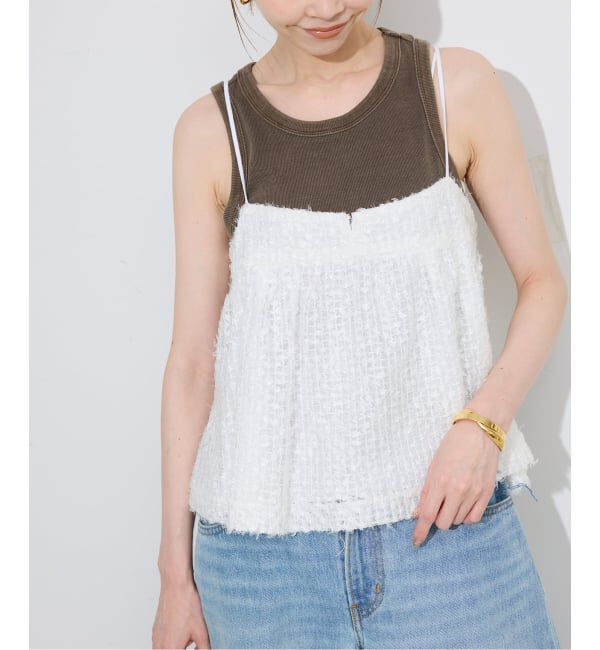 SLOBE IENA「シアーリボンキャミソール」|シャツ・ブラウス|