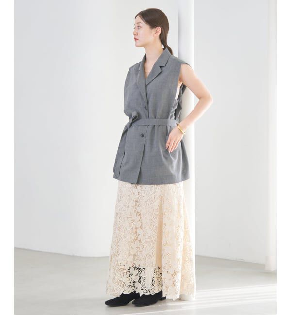 IENA「フラワーレース フレアスカート」|スカート|