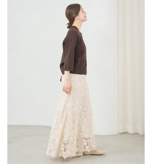 IENA「フラワーレース フレアスカート」|スカート|