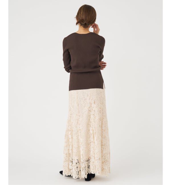 IENA「フラワーレース フレアスカート」|スカート|