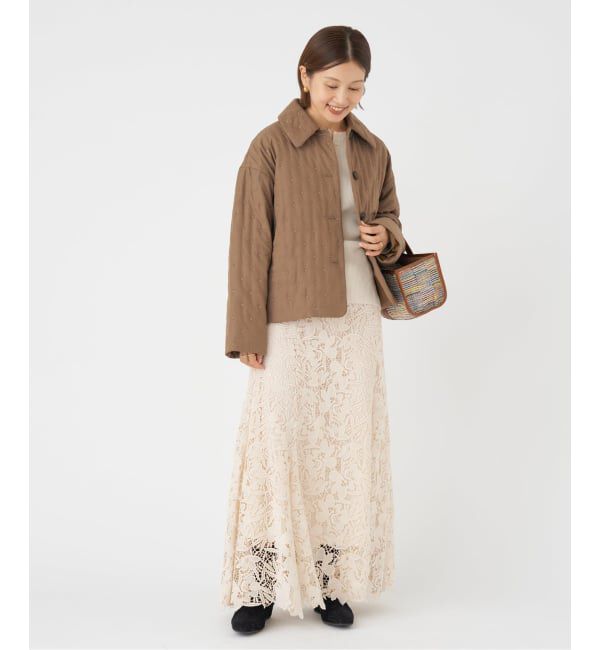 IENA「フラワーレース フレアスカート」|スカート|