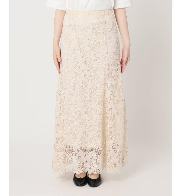 IENA「フラワーレース フレアスカート」|スカート|