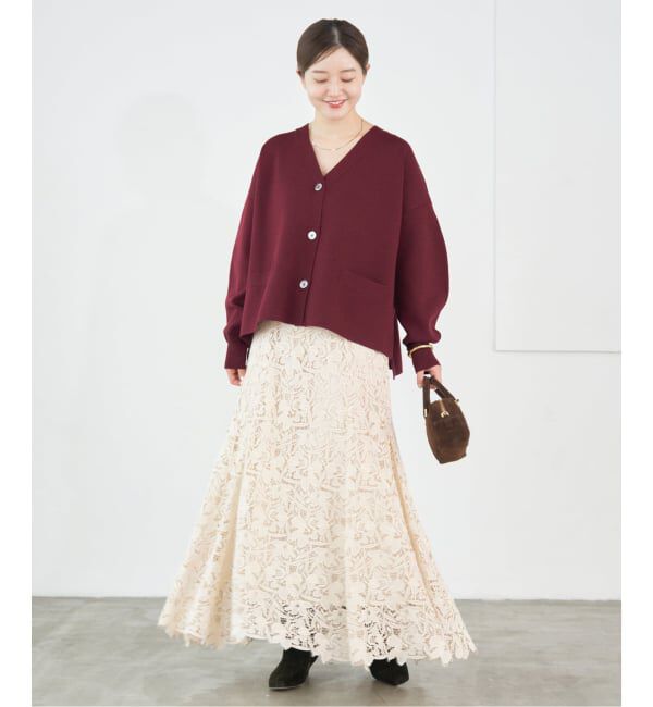 IENA「フラワーレース フレアスカート」|スカート|