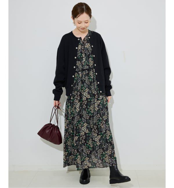 SLOBE IENA「《WEB限定/追加2》FLOWER PRINT ワンピース」|ワンピース|