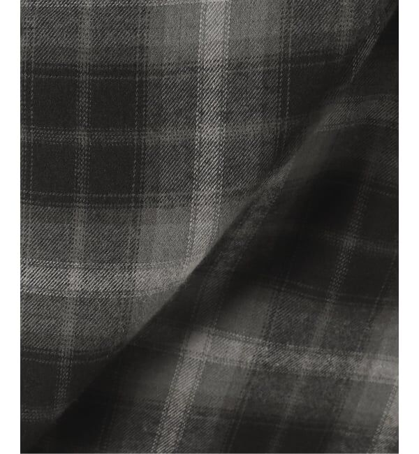 IENA「《追加2》BLACK フリルチェックブラウス」|シャツ・ブラウス|