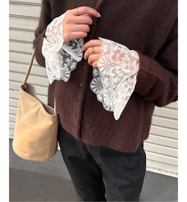 SLOBE IENA「スタンドレースブラウス」|シャツ・ブラウス|ホワイト