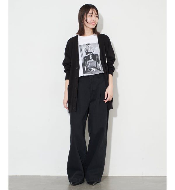 SLOBE IENA「《WEB限定/追加》サガラ刺繍スウェットライクニットカーディガン」|カーディガン|