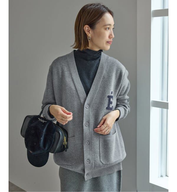 SLOBE IENA「《WEB限定/追加》サガラ刺繍スウェットライクニットカーディガン」|カーディガン|