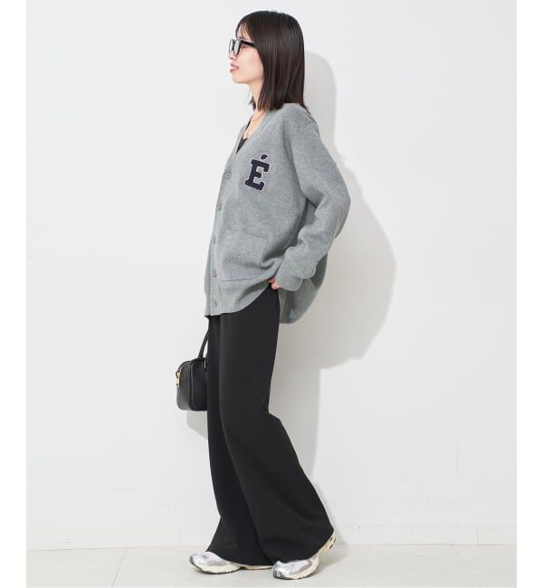 SLOBE IENA「《WEB限定/追加》サガラ刺繍スウェットライクニットカーディガン」|カーディガン|