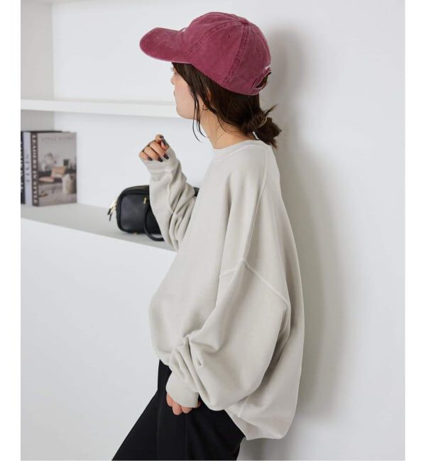 SLOBE IENA「《WEB限定/追加3》ビックシルエットピグメント裏毛プルオーバー」|スウェット・ジャージ|ベージュ