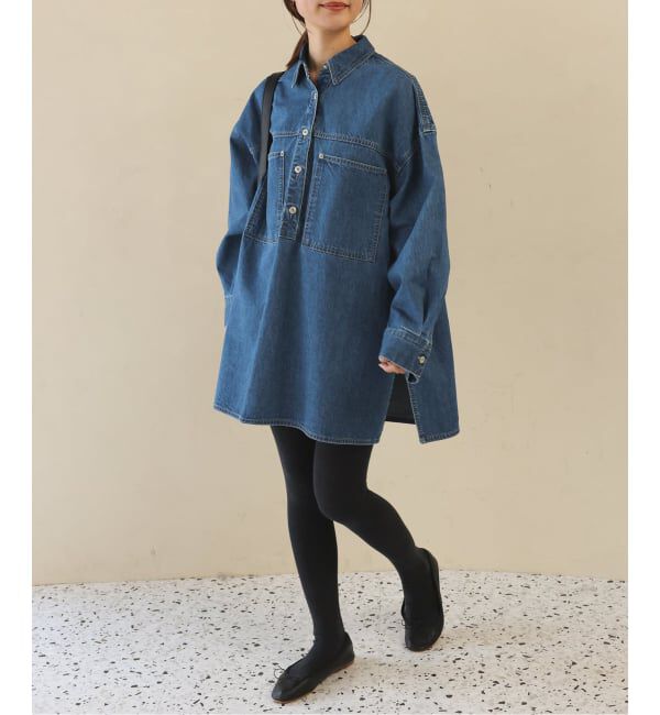 SLOBE IENA「LE DENIM フィールドオーバーチュニック」|シャツ・ブラウス|