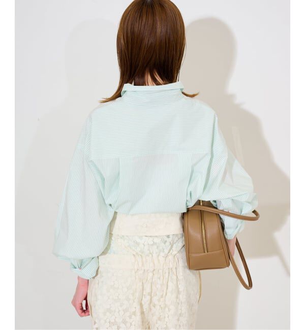 SLOBE IENA「カラーストライプオーバーシャツ」|シャツ・ブラウス|