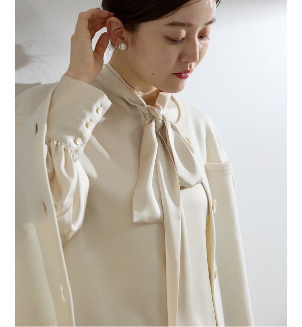 IENA「サテンボウタイブラウス」|シャツ・ブラウス|ナチュラル
