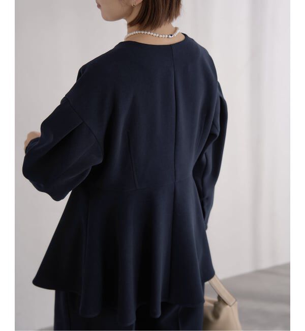 IENA「&NAVY ジョーゼットペプラムブラウス」|シャツ・ブラウス|