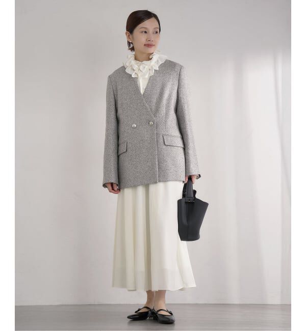 IENA「&NAVY シアーピンタックスカート」|スカート|