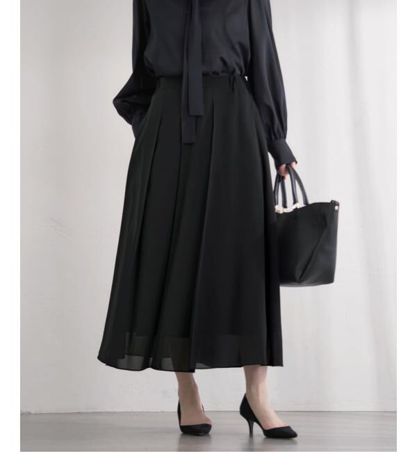 IENA「&NAVY シアーピンタックスカート」|スカート|