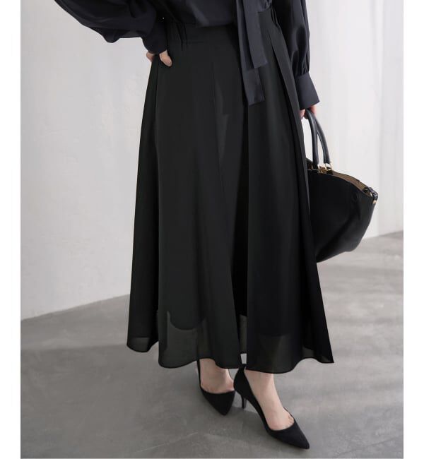 IENA「&NAVY シアーピンタックスカート」|スカート|