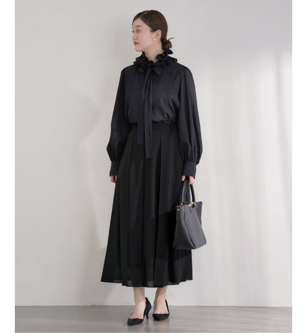 IENA「&NAVY シアーピンタックスカート」|スカート|