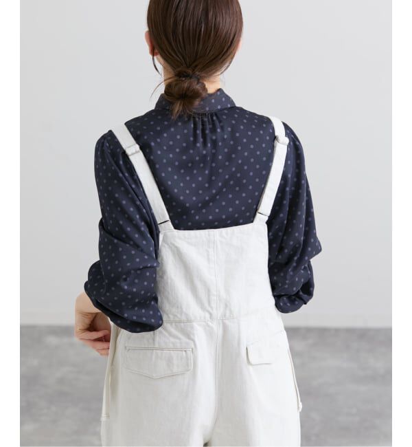 IENA「《WEB限定/追加4予約》サテンドットタイ付ブラウス」|シャツ・ブラウス|