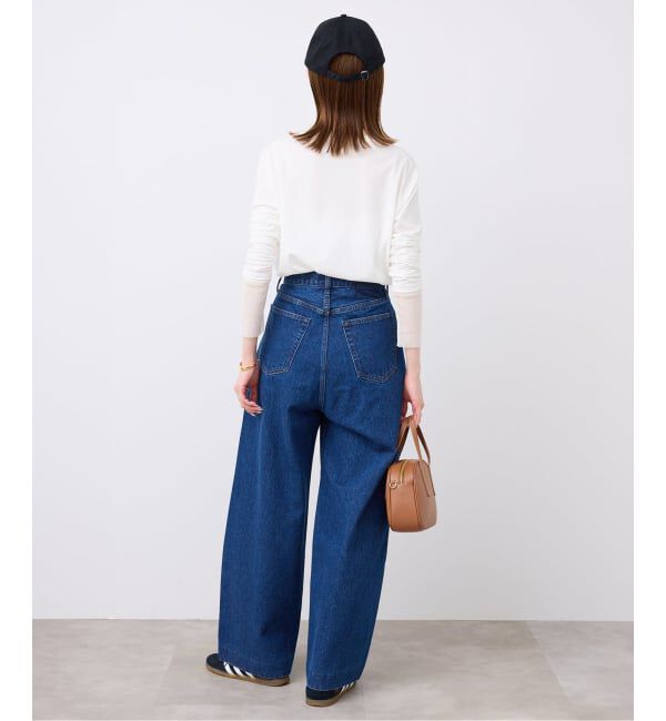 SLOBE IENA「《WEB限定/追加》レイヤードフロッキードットスリーブロンTEE」|Tシャツ・カットソー|