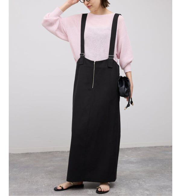 SLOBE IENA「《WEB限定/予約》アイラインフロントジップジャンパースカート」|ワンピース|