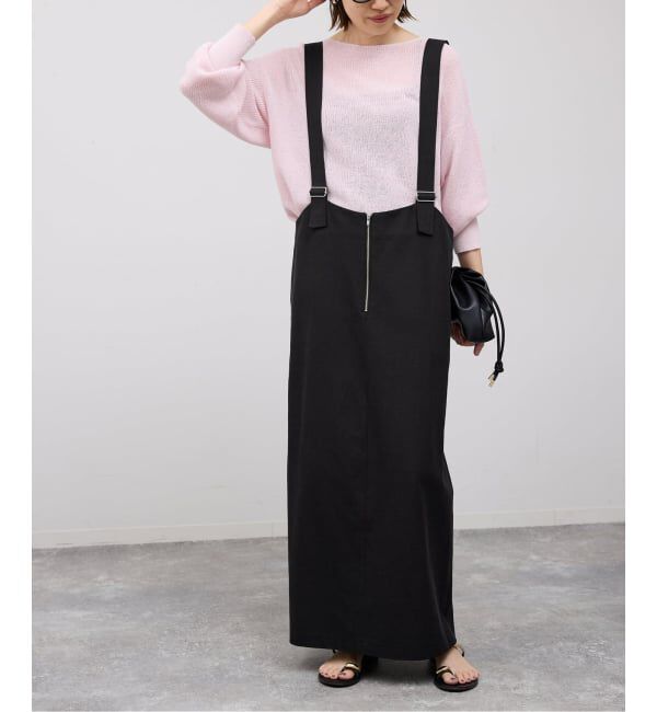 SLOBE IENA「《WEB限定/予約》アイラインフロントジップジャンパースカート」|ワンピース|