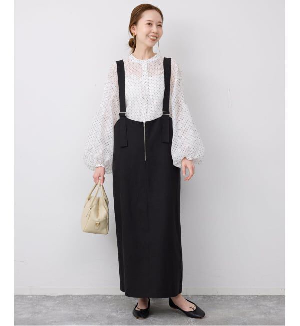 SLOBE IENA「《予約》ドットピンタックバルーンスリーブブラウス」|シャツ・ブラウス|