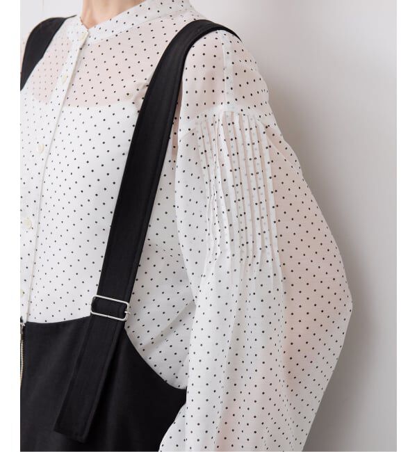 SLOBE IENA「《予約》ドットピンタックバルーンスリーブブラウス」|シャツ・ブラウス|