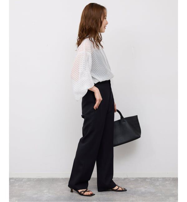 SLOBE IENA「《予約》ドットピンタックバルーンスリーブブラウス」|シャツ・ブラウス|