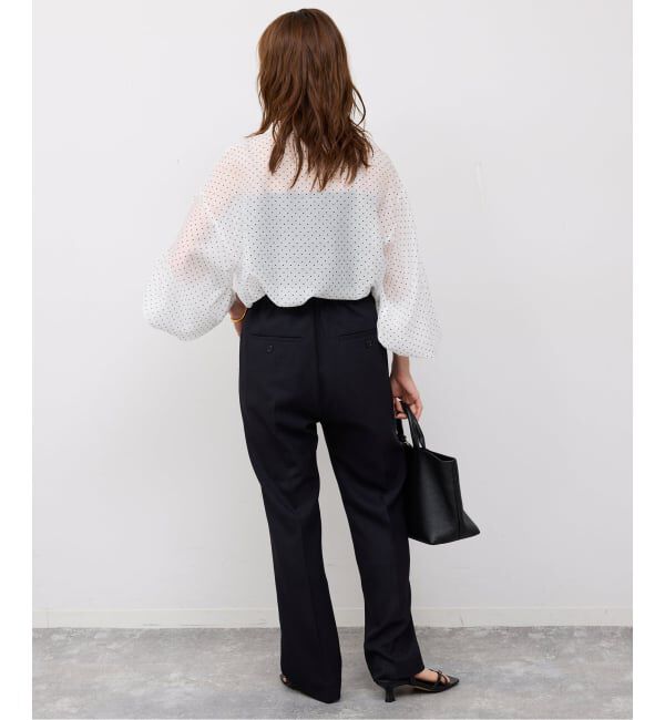 SLOBE IENA「《予約》ドットピンタックバルーンスリーブブラウス」|シャツ・ブラウス|