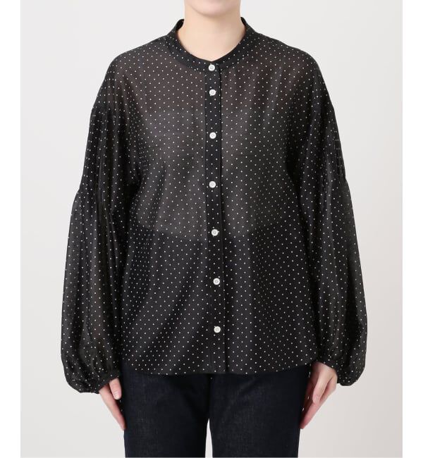SLOBE IENA「《予約》ドットピンタックバルーンスリーブブラウス」|シャツ・ブラウス|