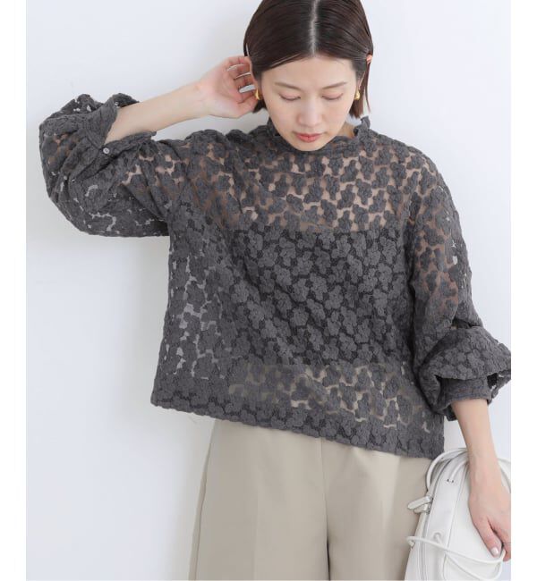 IENA「《予約》フラワー刺繍レース2WAYブラウス」|シャツ・ブラウス|