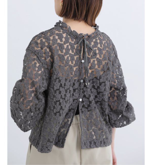 IENA「《予約》フラワー刺繍レース2WAYブラウス」|シャツ・ブラウス|